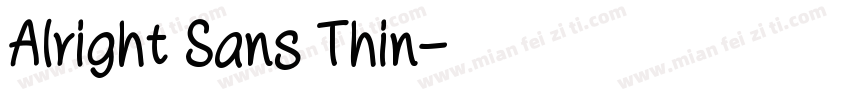 Alright Sans Thin字体转换